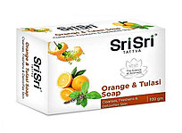 Мыло Апельсин и Тулси, Orange Tulasi Soap Sri Sri, 100 г