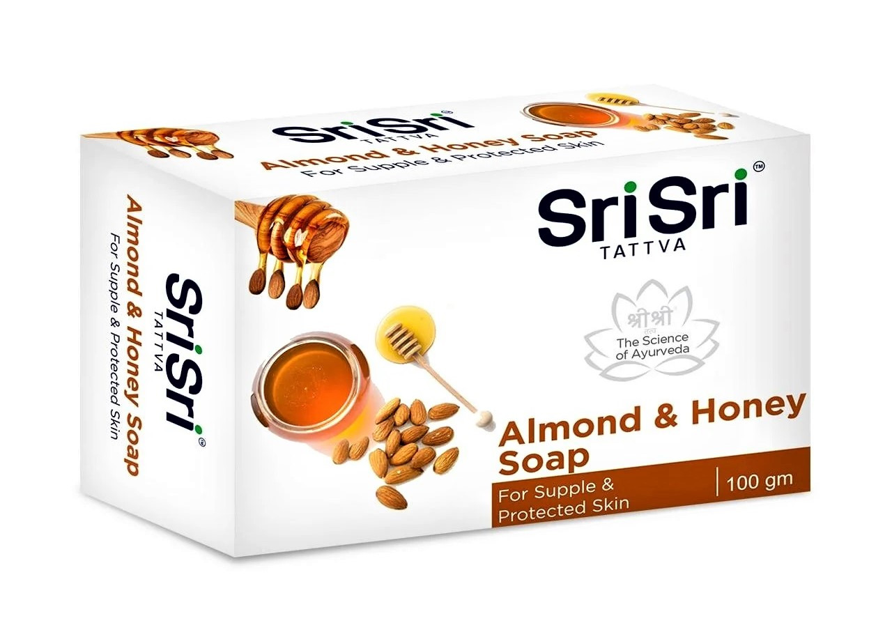 Мыло Миндаль и Мед, Almond & Honey Soap Sri Sri, 100 г