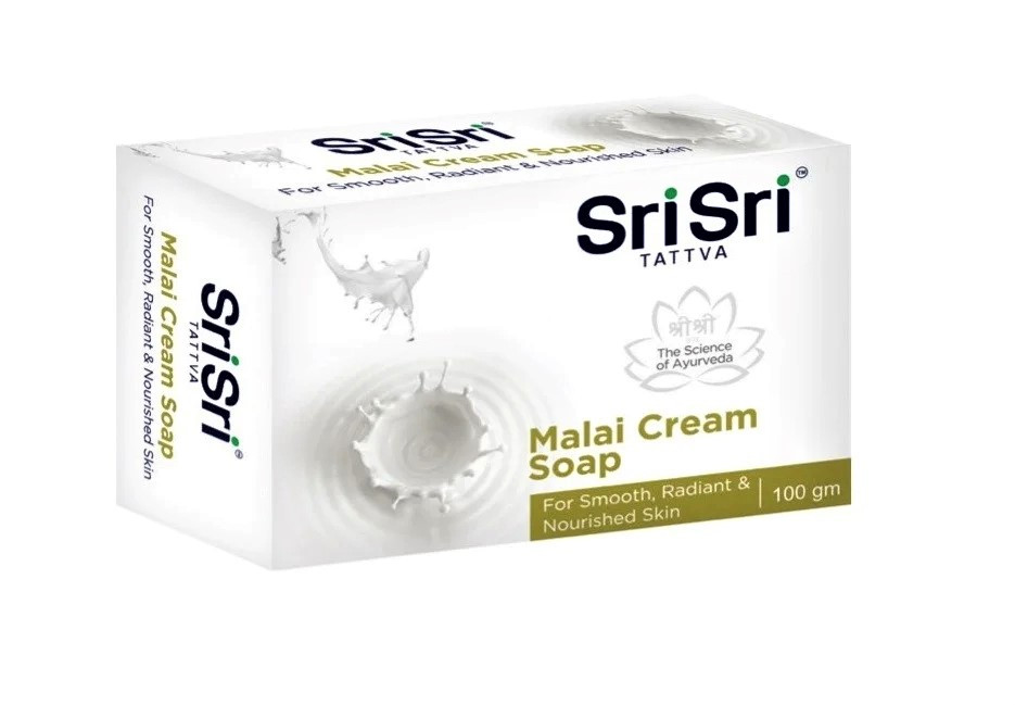 Крем мыло Малай, Malai Cream Soap Sri Sri, 100 г - сливочное