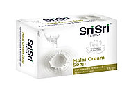 Крем мыло Малай, Malai Cream Soap Sri Sri, 100 г - сливочное