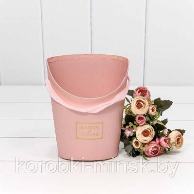 Коробка для цветов Ваза "maison des fleurs" Розовый 15,5*12*19см