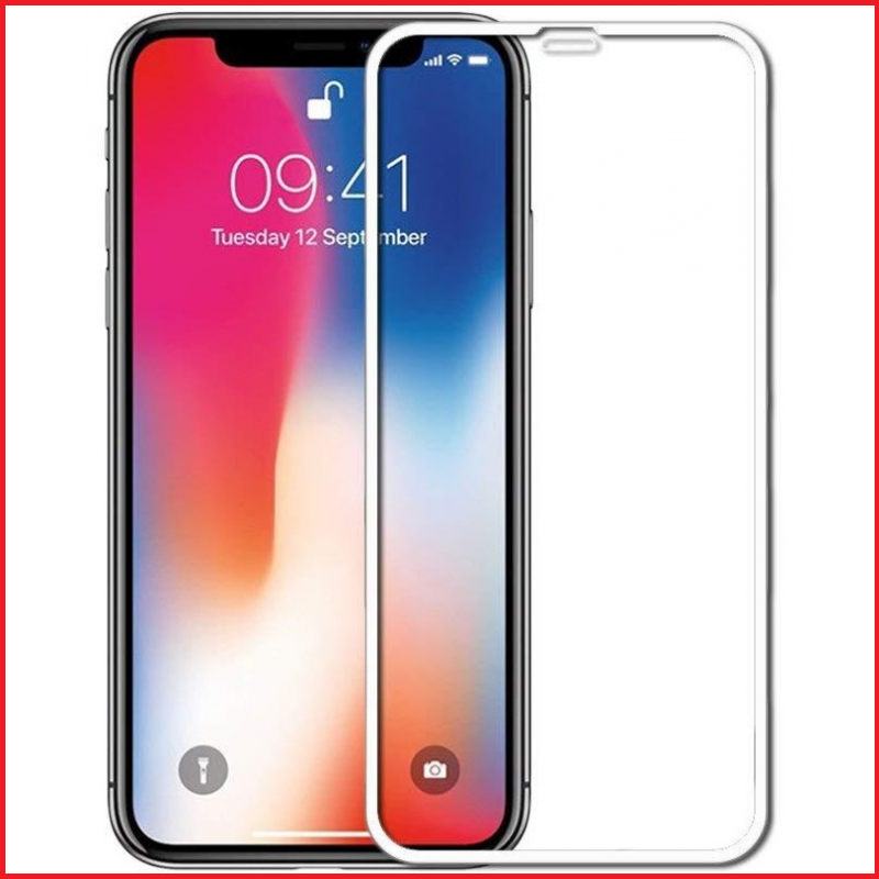 Защитное стекло 3d-100d для Apple Iphone X / Xs белый (полная проклейка) - фото 1 - id-p165052993
