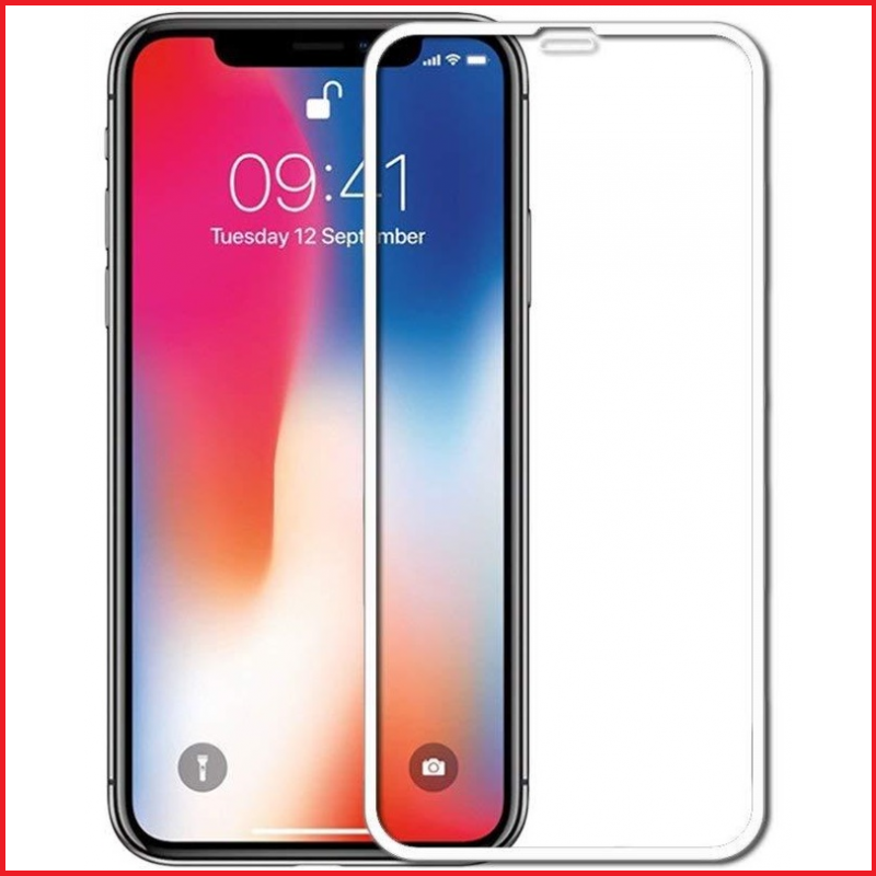 Защитное стекло 3d-100d для Apple Iphone X / Xs белый (полная проклейка)