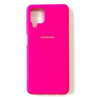 Силиконовый чехол Silicone Case ярко-розовый для Samsung Galaxy A12/ Galaxy M12