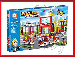 FC3108 Конструктор Forange Block City "Пожарная станция", 872 детали, аналог Lego