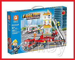 FC3110 Конструктор Forange Block City "Пожарная машина", 866 деталей, аналог Lego