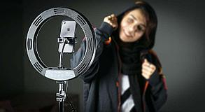 Кольцевая лампа 30 см YQ-320A +пульт ДУ+штатив 2,1м 30ВТ!, фото 3