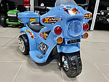 Детский электромобиль мотоцикл RiverToys Moto 998 (голубой) синий, фото 2