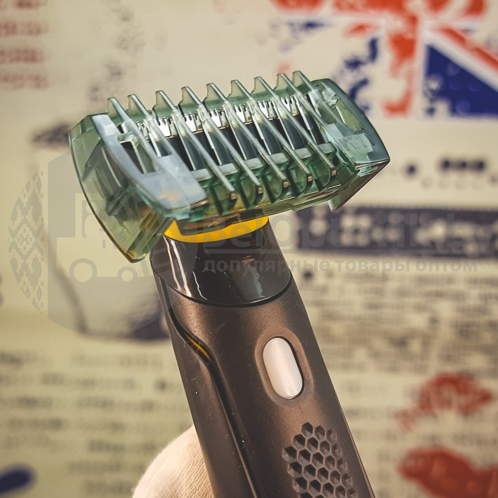 Портативный микро триммер для ухода за бородой и усами Micro trimmer (3 насадки) - фото 8 - id-p165077789