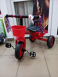 Детский велосипед трехколесный арт 1-10-1 на возраст 1-3 года красный