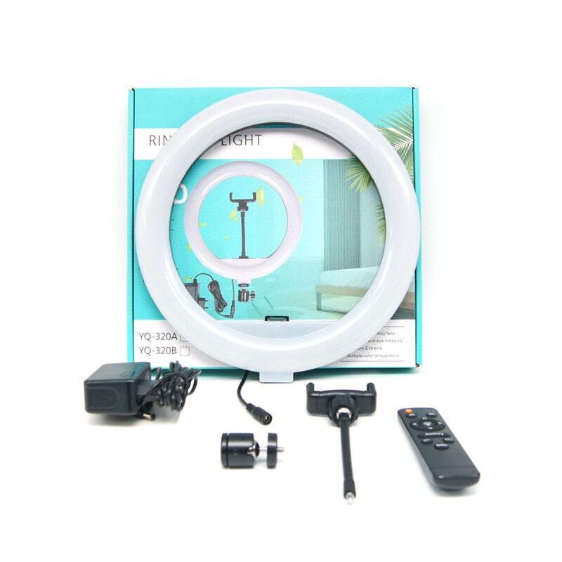 Кольцевая лампа 30 см YQ-320A +пульт ДУ+штатив 2,1м 30ВТ!