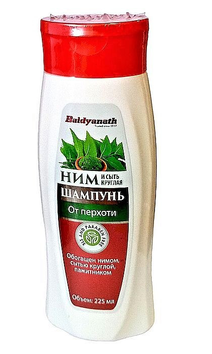 Шампунь Ним и Сыть круглая от перхоти, Baidyanath 225 мл - ним, сыть, пажитник