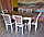 ТехКомПро Стол обеденный белый Лекс 10 (бук/тон 1 с золотой патиной), фото 10