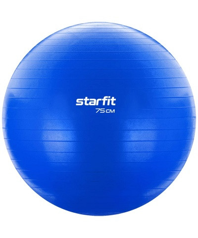 Гимнастический мяч Starfit Core GB-104 75см Антивзрыв темно-синий - фото 1 - id-p165111967
