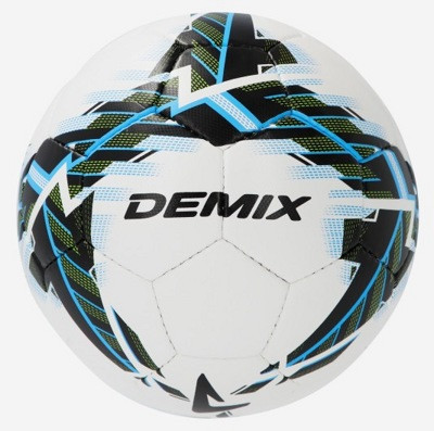 Мяч минифутбольный (футзал) №4 Demix D26WVYDCL1 белый/голубой