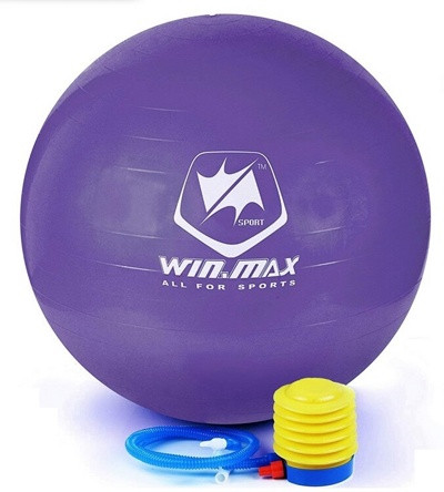 Гимнастический мяч с насосом Winmax Sport WMF09648 purple 75 см Антивзрыв