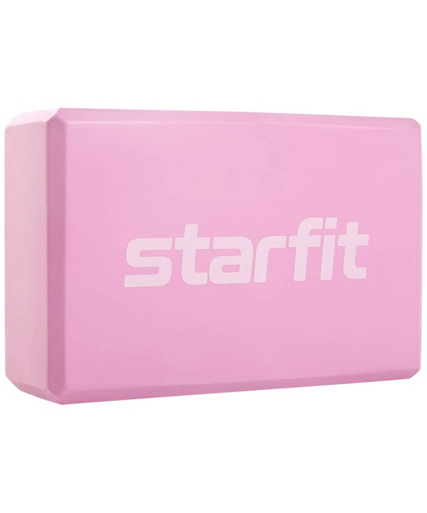 Блок для йоги STARFIT Core YB-200 (22,5х15х8 см, розовый пастель), фото 1