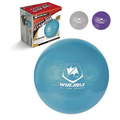 Гимнастический мяч с насосом Winmax Sport WMF09648 blue 75 см Антивзрыв - фото 1 - id-p165110992