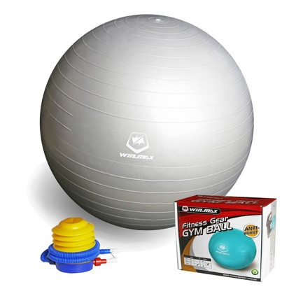Гимнастический мяч с насосом Winmax Sport WMF09648S gray 75 см Антивзрыв