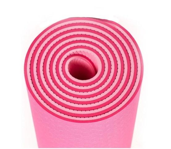 Коврик для фитнеса гимнастический Zez Sport TPE-6108 8 мм (малиновый/розовый) - фото 2 - id-p165111033