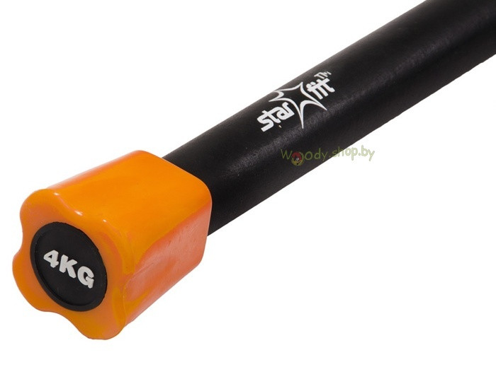 Бодибар неопреновый 4 кг STARFIT BB301 (оранжевый) - фото 1 - id-p165111058