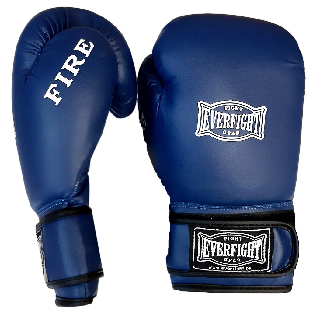 Боксерские перчатки EVERFIGHT EGB-536 FIRE Blue (8,10 унц.)
