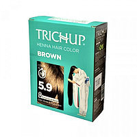 Краска для волос Коричневая на основе хны, Trichup Henna Hair Color Brown 5.9, 60г