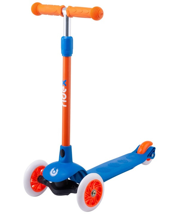 Самокат 3-х колесный RIDEX Hero blue/orange 120/80мм 18410 - фото 1 - id-p165111528