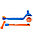 Самокат 3-х колесный RIDEX Hero blue/orange 120/80мм 18410, фото 6