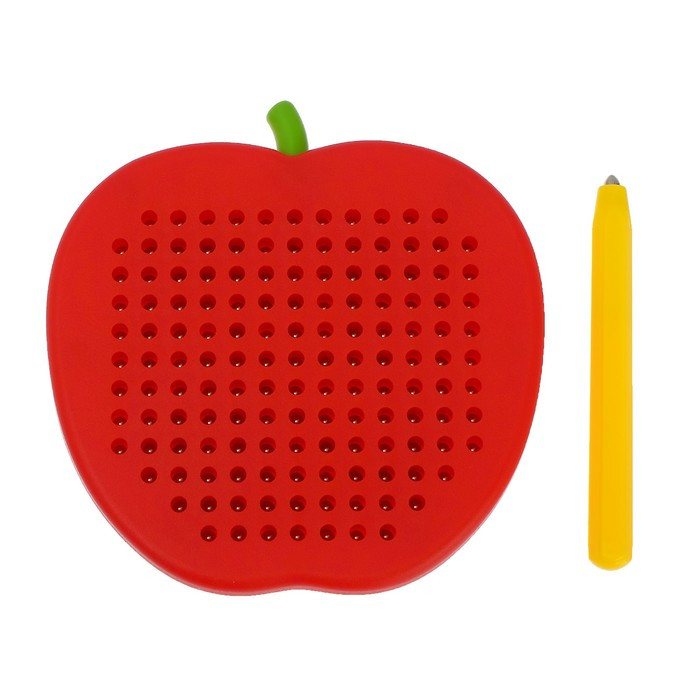 Магнитный планшет яблоко маленькое, 142 отверстий, цвет красный - фото 2 - id-p165082443