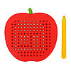 Магнитный планшет яблоко маленькое, 142 отверстий, цвет красный, фото 3
