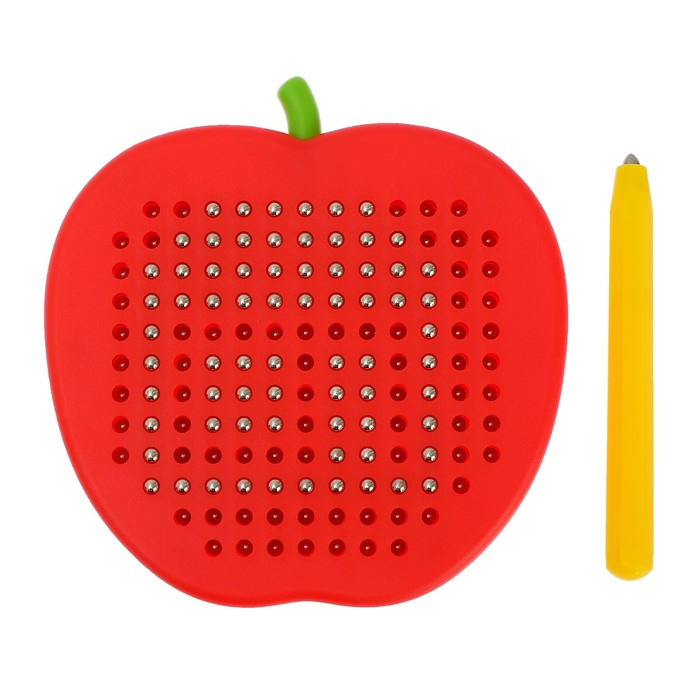 Магнитный планшет яблоко маленькое, 142 отверстий, цвет красный - фото 3 - id-p165082443