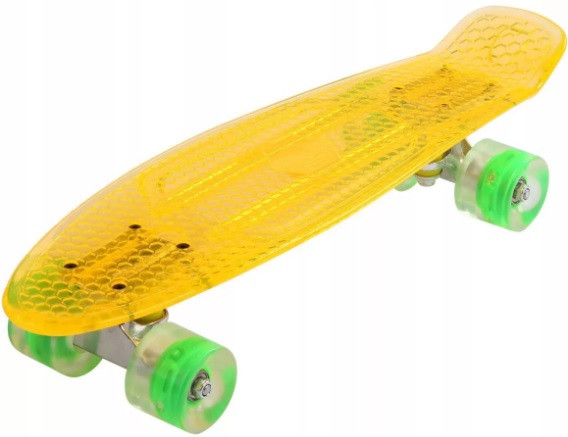 Пенни борд (скейтборд) Relmax GS-SB-X3 Yellow LED с подсветкой