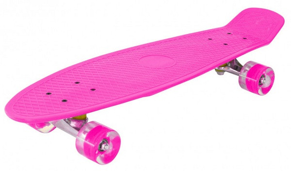 Пенни борд (скейтборд) Relmax GS-SB-X1 Pink LED с подсветкой