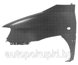 КРЫЛО ПЕРЕДНЕЕ (ЛЕВОЕ) Hyundai Matrix 2001-2007, с отверстием под повторитель,PHN10025AL