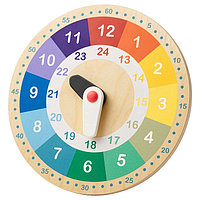 УНДЕРХОЛЛА Обучающие деревянные часы, разноцветный25 см