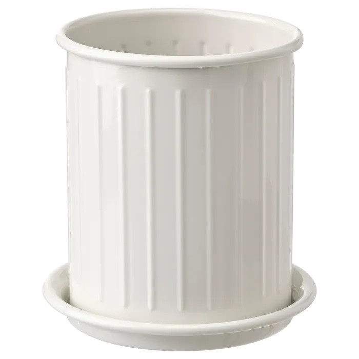IKEA/ ВЭЛВОРДАД Сушилка для столовых приборов, бежевый/оцинковка13 см
