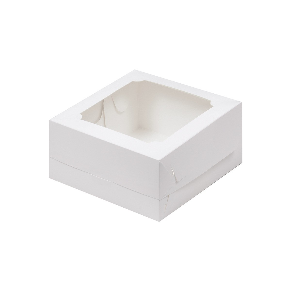 Коробка для Бенто-торта, белый картон  (Россия, 160х160х80 мм) 070620