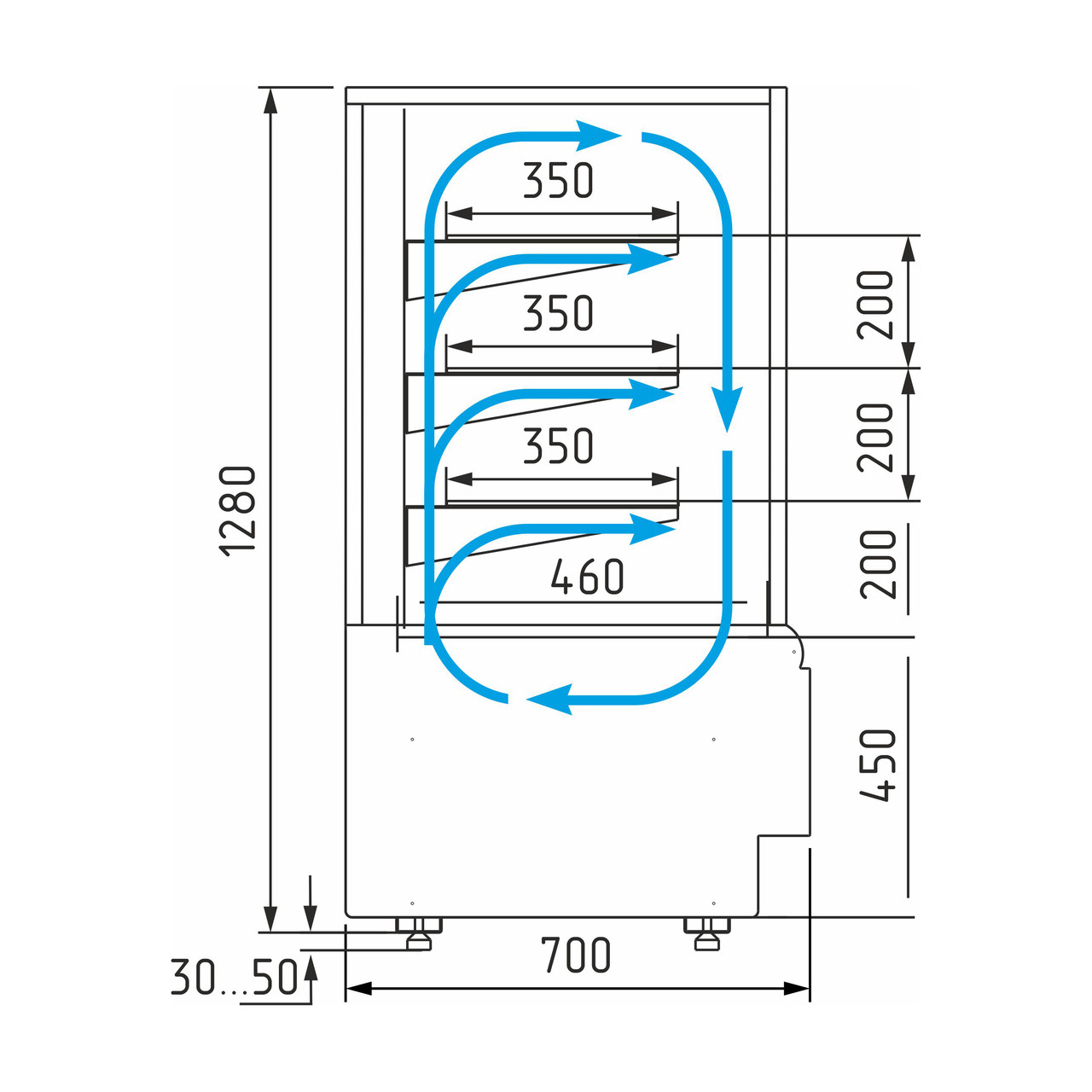 Витрина холодильная Carboma CUBE KC70 VV 1,3-1 STANDARD (ВХСв - 1,3д Carboma Cube Люкс) - фото 2 - id-p69917402