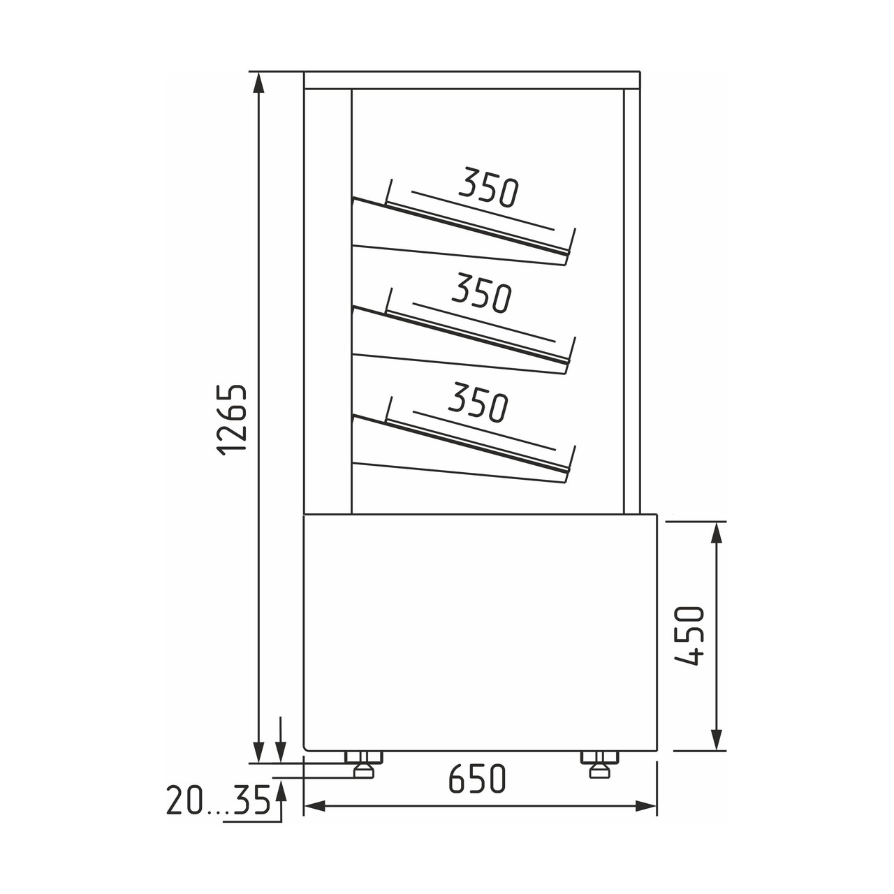 Витрина хлебная Carboma CUBE KC70 N 0,9-2 LIGHT (хлебная 0,9 Carboma Cube без стекла) - фото 2 - id-p87724386