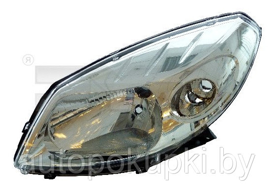 ПЕРЕДНЯЯ ФАРА (ЛЕВАЯ) Renault Sandero  2008-2014, хром, ZRN1170L