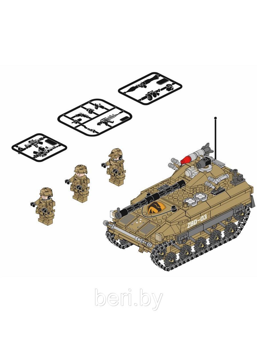 KY84080 Конструктор Kazi "Боевая машина десанта", 533 детали, армия техника грузовик ,аналог Лего - фото 3 - id-p165194862