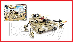KY84081 Конструктор Kazi "Основной боевой танк", 671 детали, армия техника грузовик ,аналог Лего