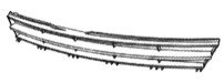 РЕШЕТКА В БАМПЕР (ЦЕНТРАЛЬНАЯ) Lexus RX I 1997-2003, PTY07243GB