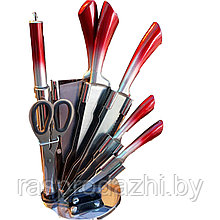 Набор кухонных ножей со стальными лезвиями Dynamic COOK 8 пр. с подставкой 360 °