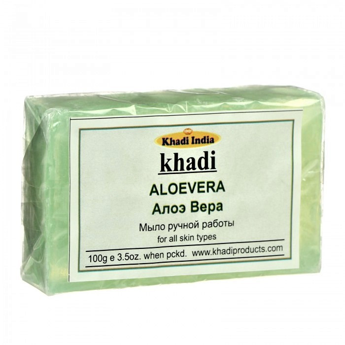 Натуральное Мыло Алоэ Вера Khadi India Aloevera, 100г - ручная работа