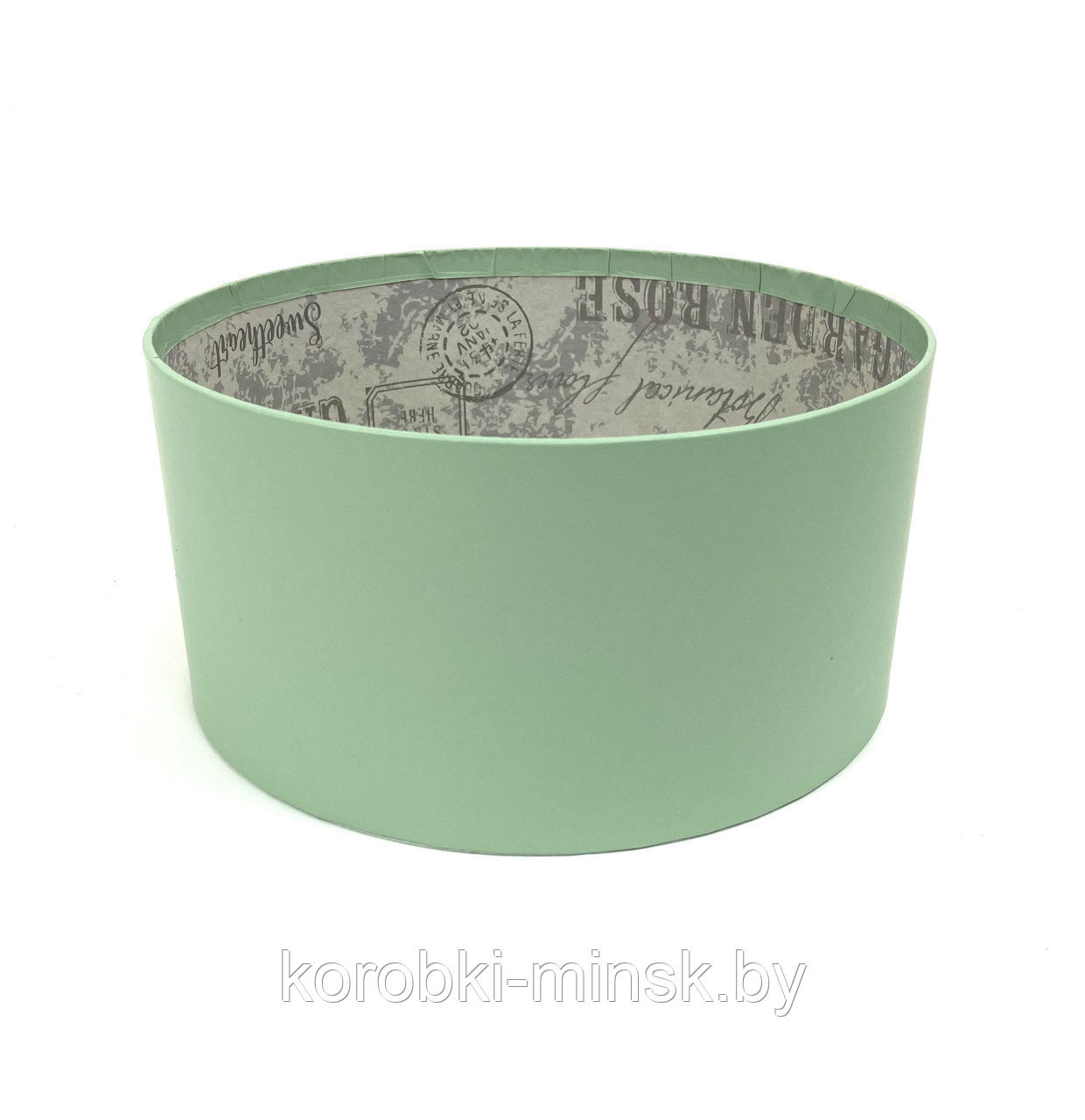 Короткие круглые без крышки, D20 см, h 10см, Нежно-зелёный.