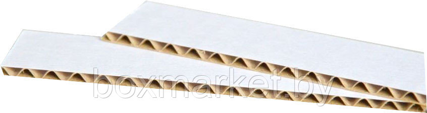 Гофрокартон листовой трехслойный белый размер листа 2060х1250 мм толщина 3 мм - фото 1 - id-p165220731