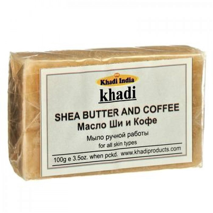 Натуральное Мыло Масло Ши и Кофе Khadi India Shea Butter and Coffee, 100г - ручная работа