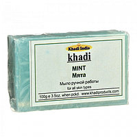 Натуральное Мыло Мята Khadi India Mint, 100г - ручная работа